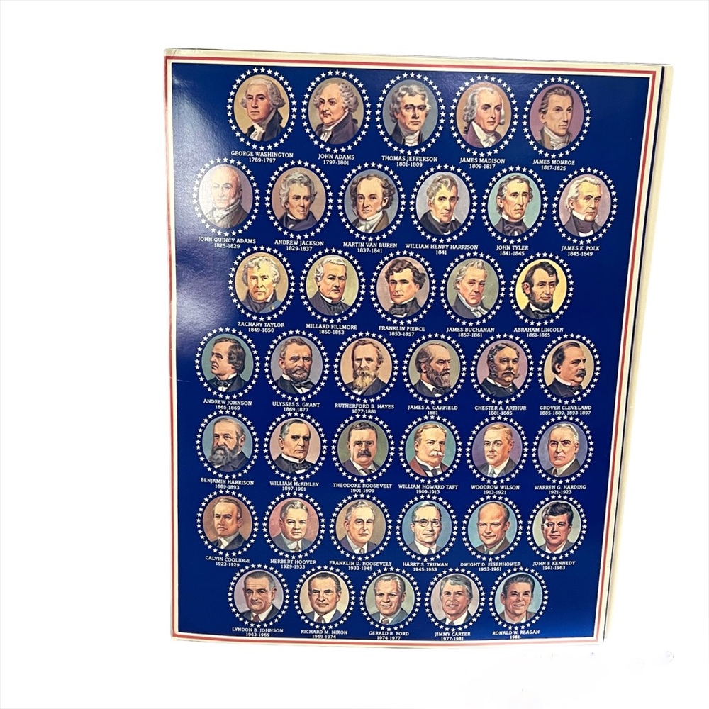Presidents Folio Folder 5 Vtg Folders presidents Washington through Reagan